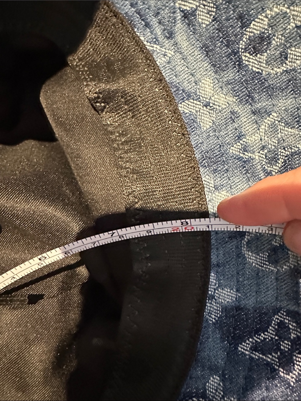 Blue Denim Monogram Bucket Hat - Picture 6 of 6